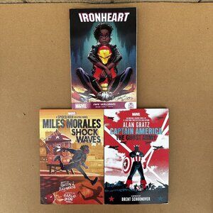 Marvel Captain America Miles Morales Ironheart Graphic Novel Book Lot